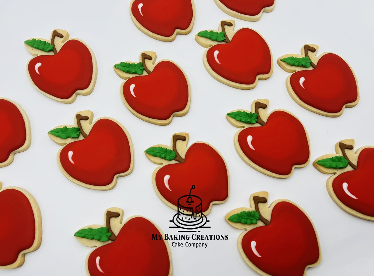Apple shaped cookies